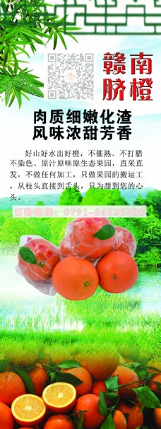 水果广告赣南脐橙x展板易拉宝广告水果
