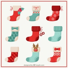圣诞节漂亮的圣诞袜子收藏