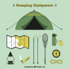 野营帐篷和探险物品