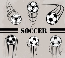 卡通动感足球设计矢量素材图片