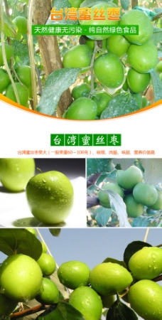 淘宝水果台湾蜜丝枣详情设计图片