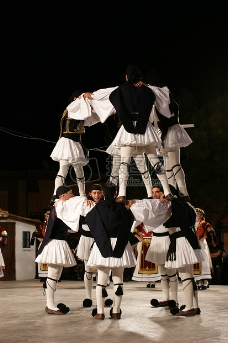 希腊, 民间, 舞蹈, 传统, 传统的, 跳舞, 性能, 舞蹈家, 服装