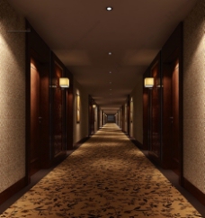 酒店走廊3d模型图片