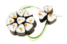 日式美食清新手绘日式寿司料理美食产品实物