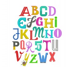 画册设计彩色字母艺术字图片