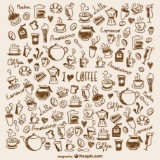 咖啡杯咖啡的涂鸦