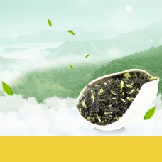 中国风设计茶山文化茶叶背景主图设计