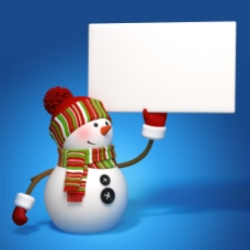 3D圣诞小雪人图片