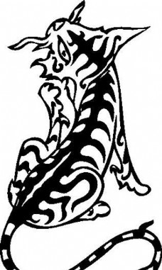 装饰图案 卡通猫 图腾矢量素材 ai格式_20