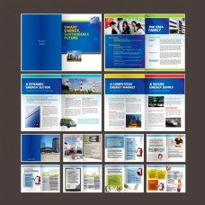 国外科技企业画册矢量素材