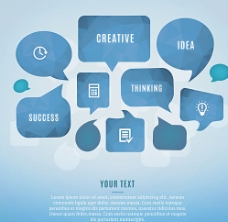 创意画册创意语言气泡商务信息图矢量素材图片