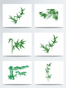 绿色叶子手绘竹子竹叶PNG设计元素