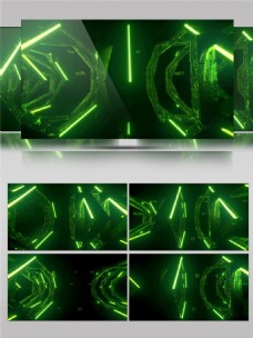 绿色动感光束动态视频素材