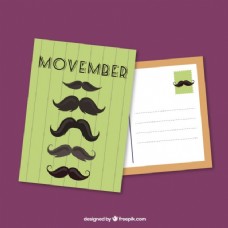 复古的Movember的明信片