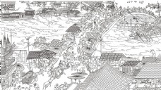 背景图清明上河图中国风手绘