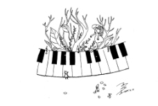 孙剑英的黑白世界——钢琴女孩图片