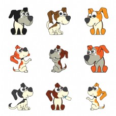 可爱狗狗可爱卡通狗系列素材