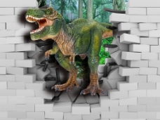3D设计装饰画3D背景墙恐龙原型设计创意