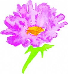 紫色蔷薇花矢量素材