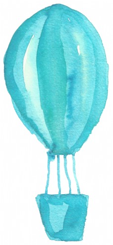 晶蓝气球透明装饰素材