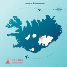 冰山冰岛火山向量