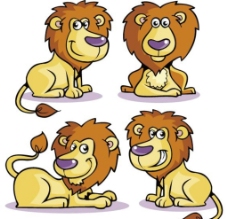 可爱卡通狮子形象图片