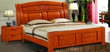 家具广告实木床图片