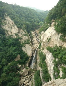 瀑布   石壁  峡谷图片