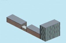 建筑素材MAX时尚大气风格公共建筑3D模型素材