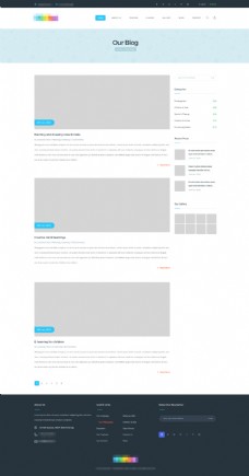科技电子精美的企业电子科技网站之博客网站模板