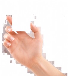 着装拿着白色方块的一只手透明装饰图片