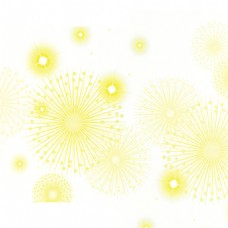 黄色烟花图案元素