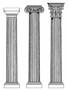 建筑素材欧式柱子建筑花纹素材设计