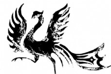 凤凰凤纹图案鸟类装饰图案矢量素材CDR格式0074