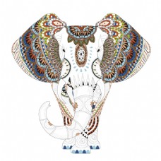 时尚艺术大象插画