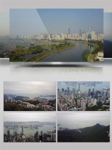 建筑素材4K超清航拍香港建筑景观视频素材