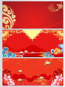 中国新年2018新年中国风物品中国结海报背景