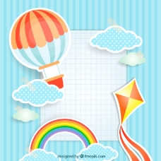 气球可爱卡通风筝云朵