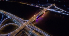 兰州深安大桥夜景（全景）图片