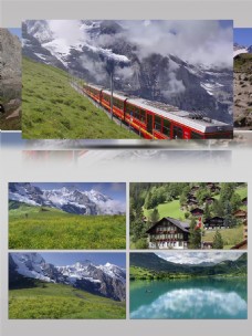 4K鸟瞰航拍瑞士自然人文风光