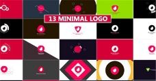 13组扁平化风格logo演绎AE模板