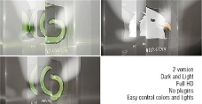 玻璃褶纹Logo演绎动画AE模板