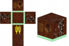 浮雕茶具包装竹