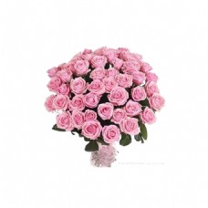 玫瑰花束清新深粉色玫瑰花花朵花束实物元素