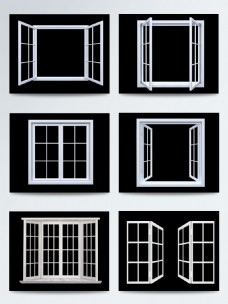 白色现代窗户设计素材