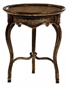 复古雕刻圆形桌子