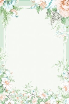 小清新花朵春季海报背景设计