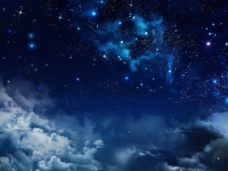 深邃幽蓝星空背景图图片