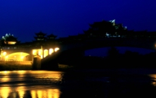 夜色拱桥图片