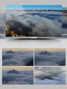 高清实拍云雾美国大峡谷风光视频